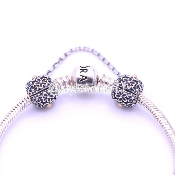 Authentic PANDORA Bouquet Clip Safety Chain - Picture 4 of 12